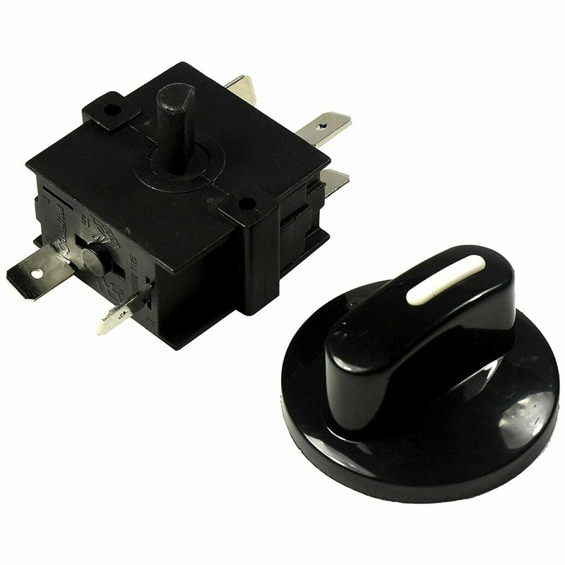 Rotary Switch w/ Knob 4-Position 3-Speed 120-250V, 15A Fan Heater Speed Selector gallery
