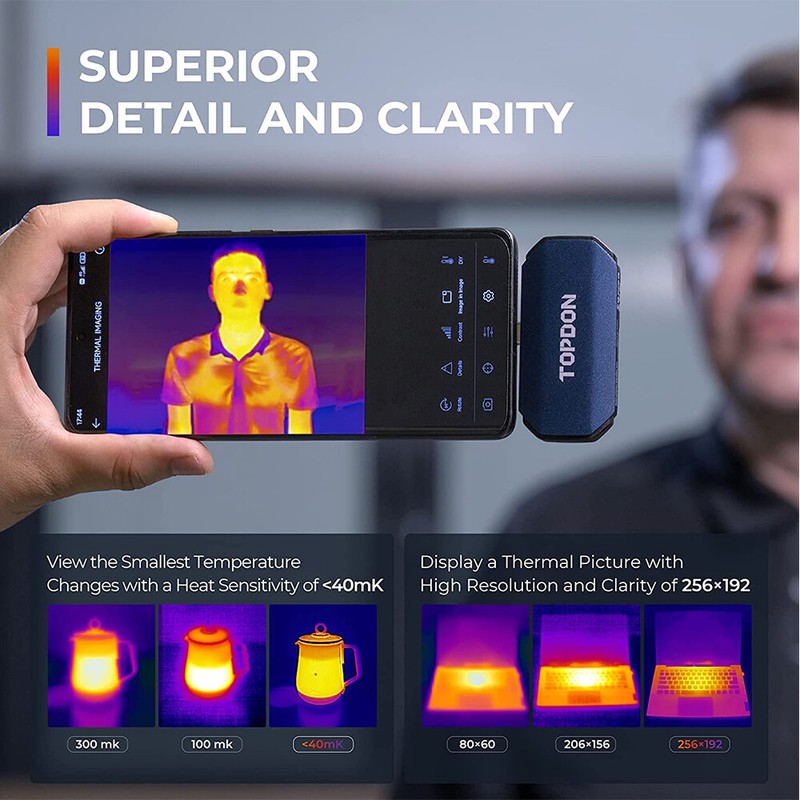 TOPDON TC001 Thermal Imaging Camera Type-C IR High Resolution 256x192 Portable gallery