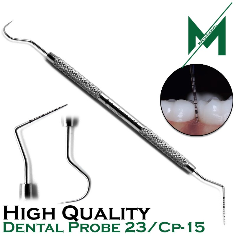 Dental Explorer 23/UNC 15 Probe – Double Ended Tool with Color Marks, Examine