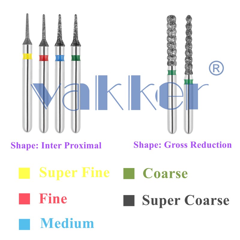 10 Burs Diamond Burs FG Interproximal Gross Reduction Super Fine Medium Coarse