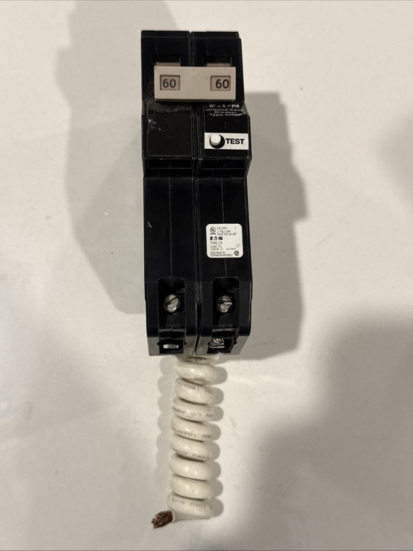 Eaton CHN260GF Type CH, 2 Pole, 60 Amp, GFCI Plug in, 120/240V 10 KAIC