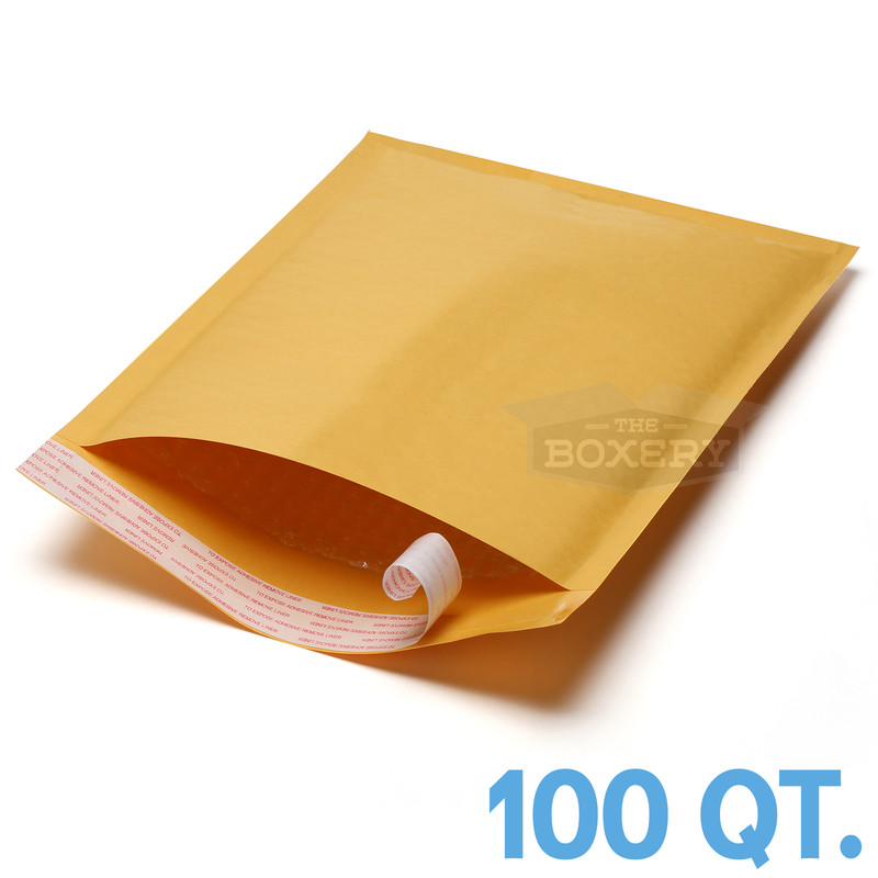 100 #3 8.5×14.5» Kraft Bubble Mailers – Made in the USA – from TheBoxery