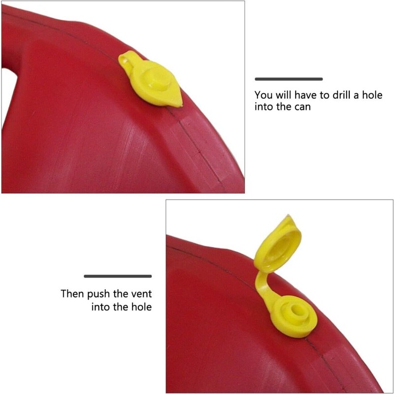 5Pcs Yellow Fuel Gas Can Jug Vent Cap Blitz Scepter Essence Midwest Eagle gallery