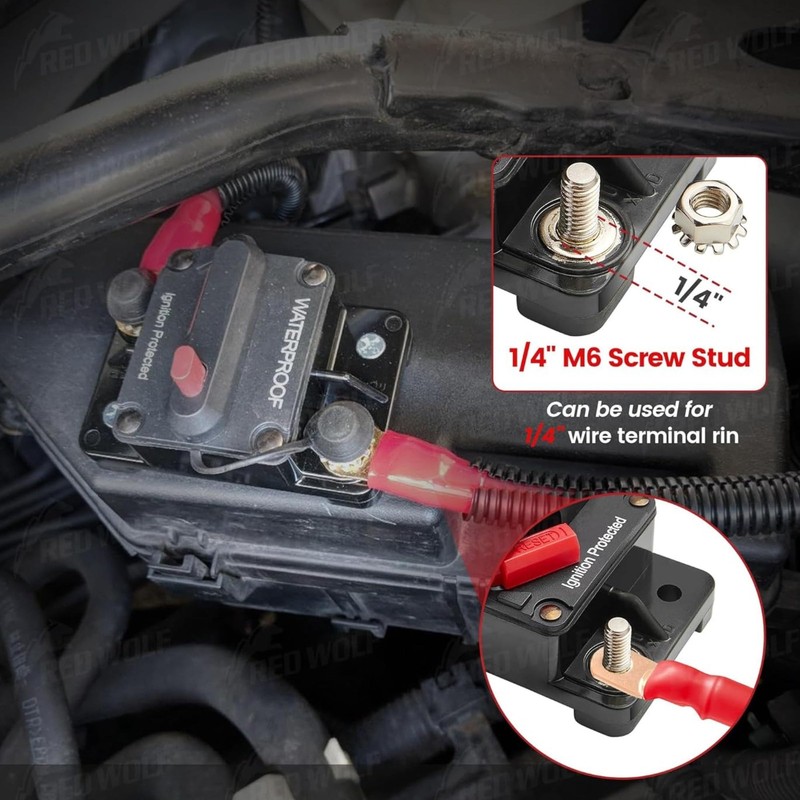 50A Amp Circuit Breaker for Boat Trolling Motor Marine ATV Vehicles Stereo Au... gallery