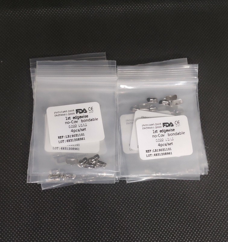 100 Packs Dental Buccal Tube 1st Edgewise .022 Molar Bondable No-cov Orthodontic gallery