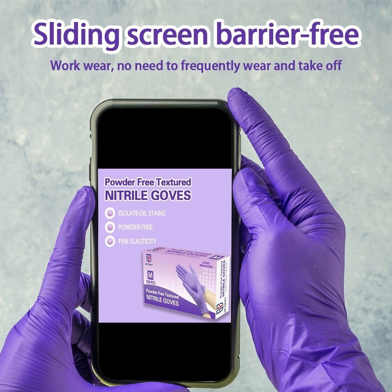 100 Count Disposable Nitrile Exam Gloves 4 Mil Latex-Free Food Safe gallery