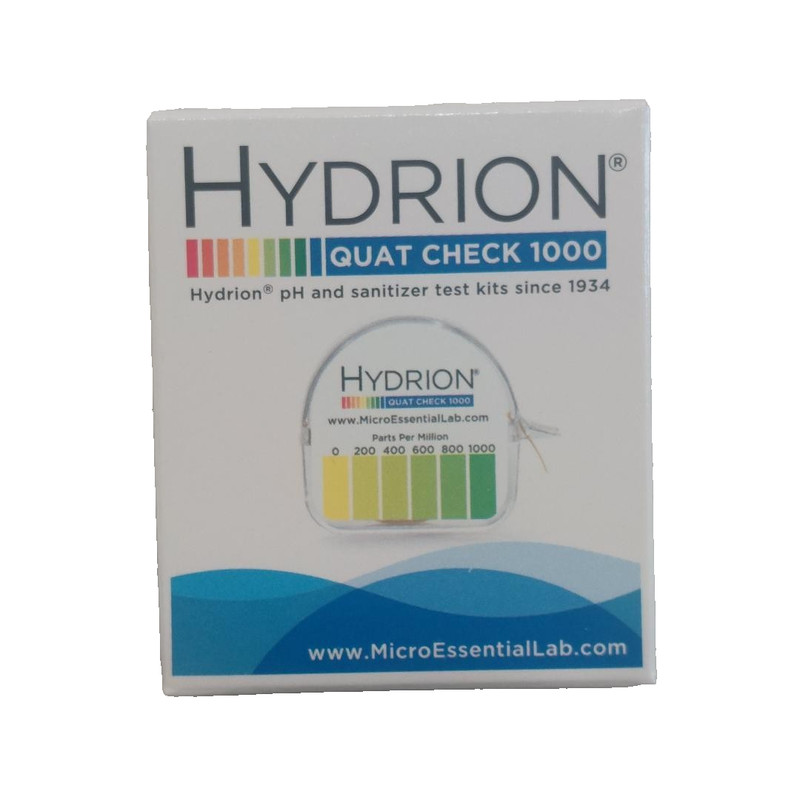 QC-1001 Hydrion QUAT Quaternary SANITIZER Solution Test Tape Roll 0-1000ppm gallery