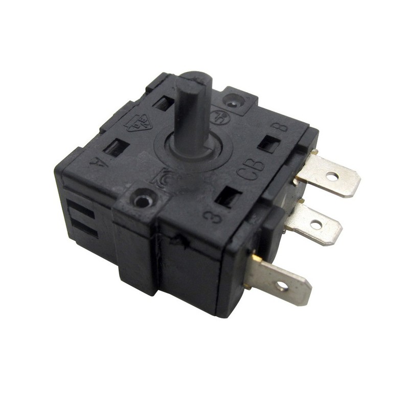 Rotary Switch w/ Knob 4-Position 3-Speed 120-250V, 15A Fan Heater Speed Selector gallery