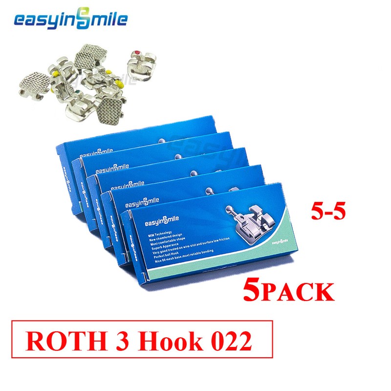 Dental Braces Orthodontic Mini Roth MBT 022 018 Hooks 3/345 Brackets MIM 10Pack gallery