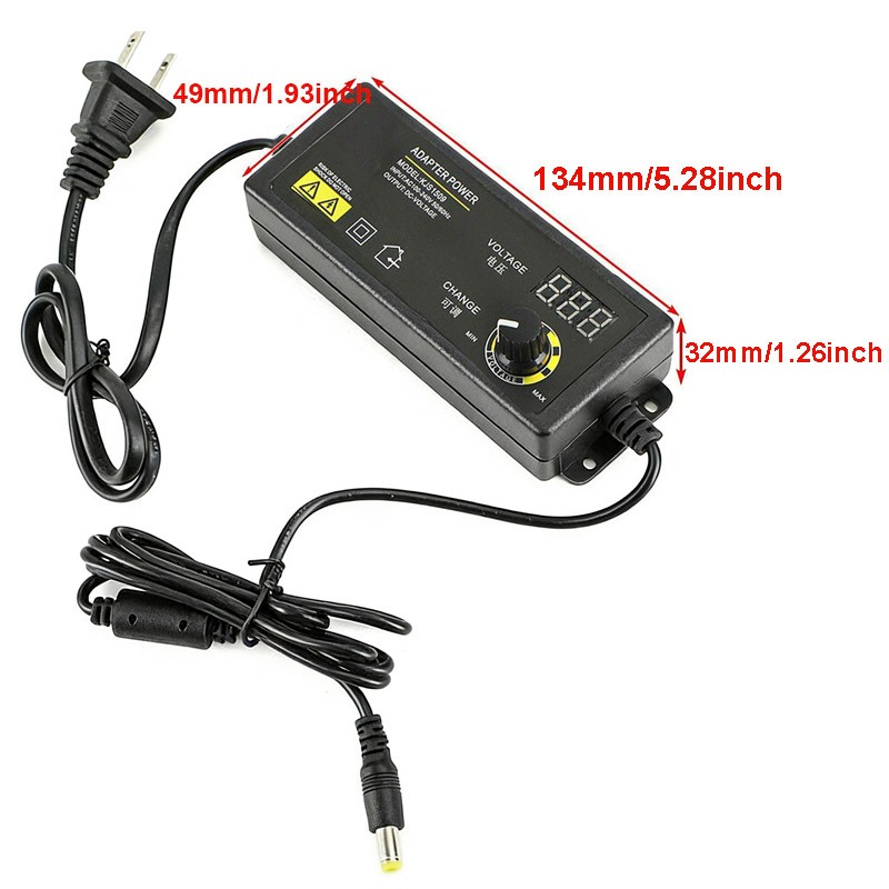 60W Power Supply DC 3V~24V Adjustable Variable Universal Switching AC/DC Adapter gallery