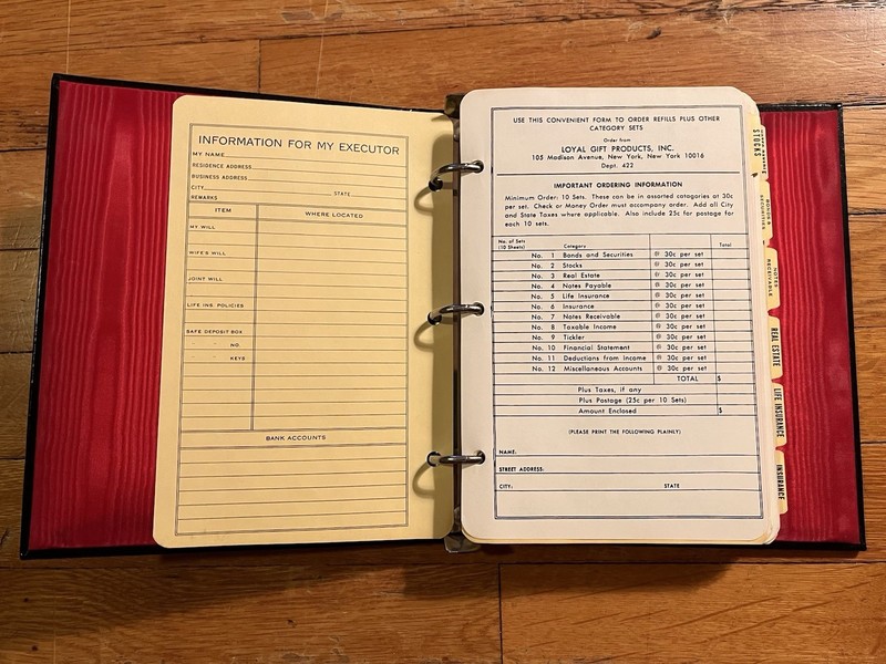 VINTAGE Mi-Reference Investment Portfolio Personal Financial Record Ledger 1967 gallery