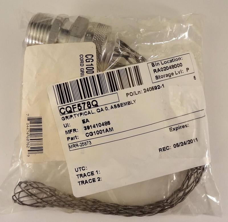 Meltric CG1001AM Cord Grip With Aluminum Mesh 1" Trade, 3/4 to 7/8" Cable, NEW gallery
