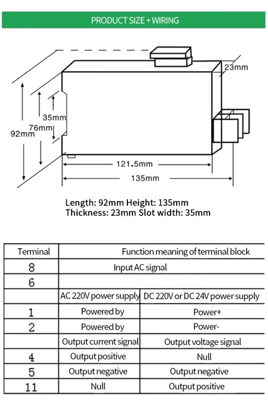 AC Current Transducer 0-1A 0-2A 0-5A 0-10A 0-20A 4-20mA 0-10V RS485 Sensor gallery