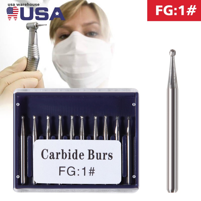 USA Dental Carbide Burs FG Round 19mm/Surgical Burs 25mm 40 Types For High Speed