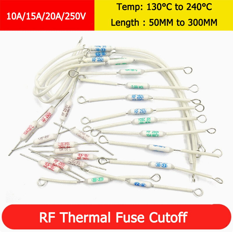 130-240°C Electronic Rice Cooker Thermal Links RF Thermal Fuse Cutoff 50MM-300MM