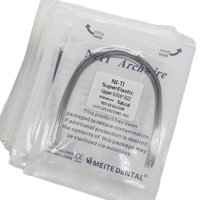 Dental Orthodontic Arch Wire Super Elastic Niti Round Rectangular Natural Form gallery