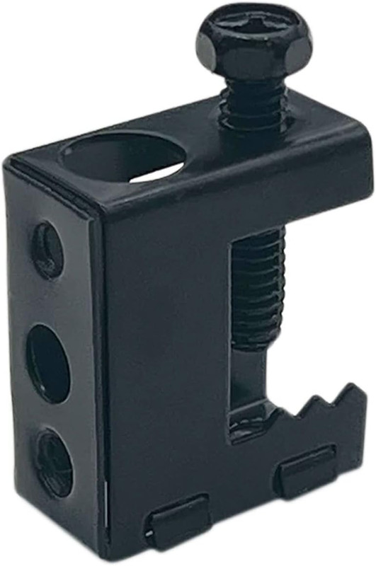 100 Packs Beam Clamps, 1/4″-20 Black Steel Bolt-on Clamp Hangers