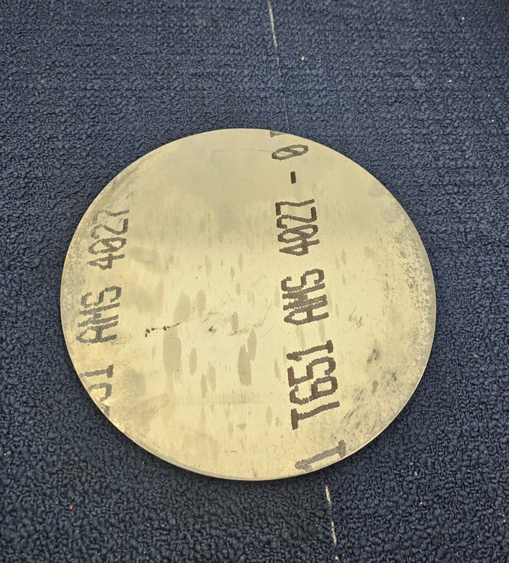 T651 AMS 4027 Heavy Duty Aluminum Plate, Circle/Round Cut 11-1/4″ OD