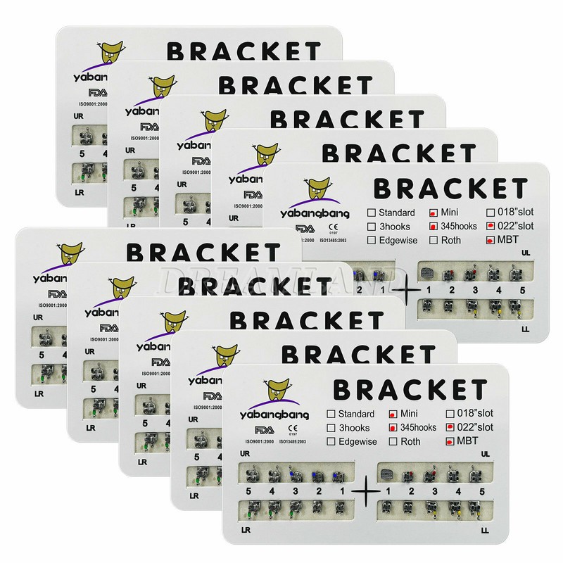 Dental Metal Brackets braces Mini/Standard MBT/Roth 022/018 Hooks 3/345