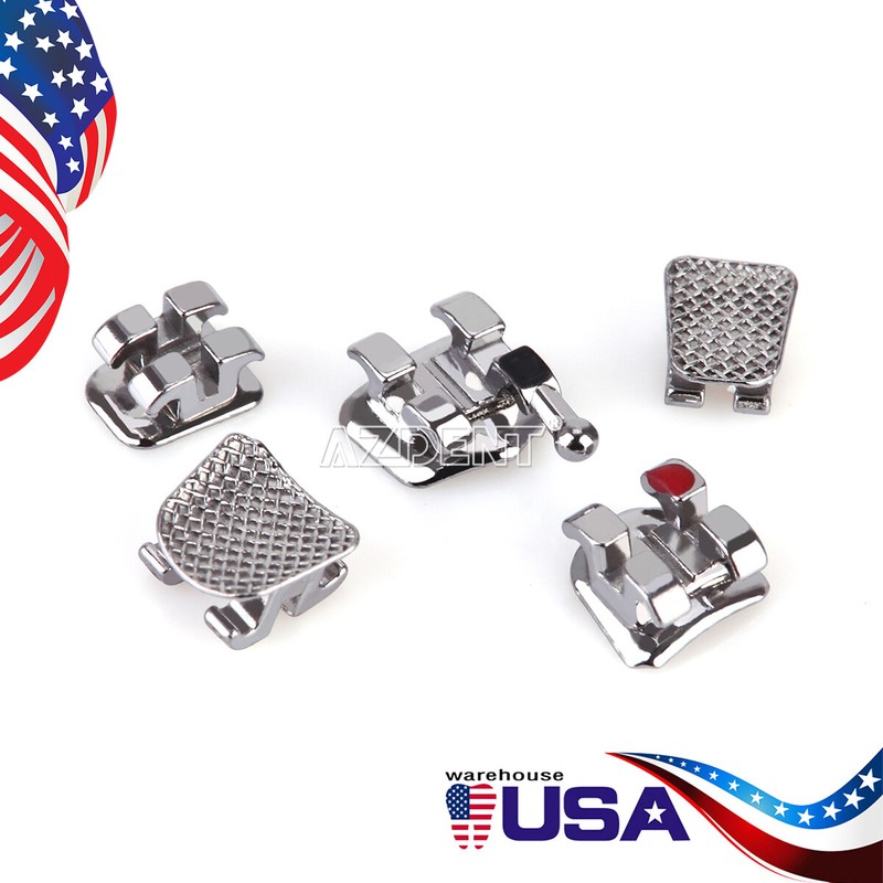 USPS AZDENT Dental Orthodontic Metal Brackets Braces Mini Roth .022 Hooks 3 gallery
