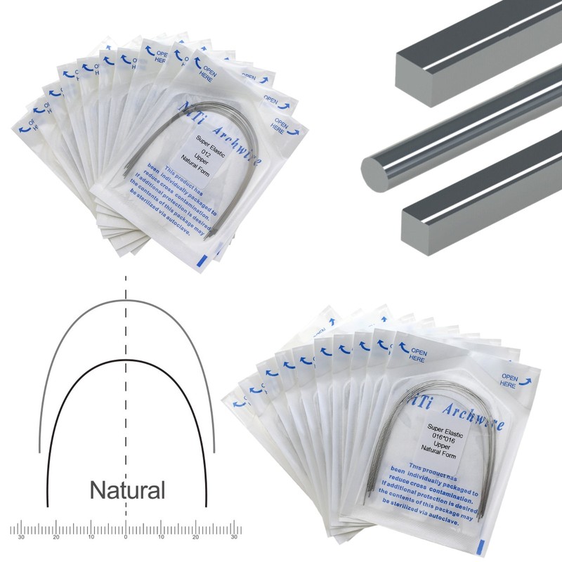 Orthodontic Arch Wires Niti Stainless Steel Round Rectangular Ovoid Natural Form gallery
