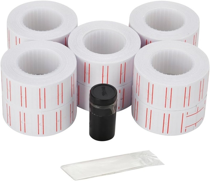 MFLABEL 10 Rolls 6000 White Price Gun Labels for Mx-5500 - 10 Rolls,