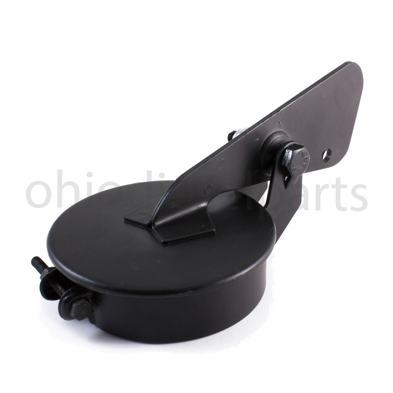 6″ Inch Tractor Exhaust Weather Cap Rain Flap Muffler Cover 6″ (Black)