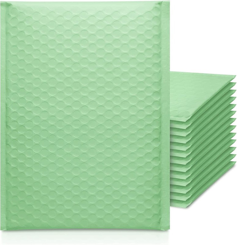 25 #0 Extra Wide 6.5×10 CD DVD Green Ash Poly Bubble Shipping Mailers Envelopes