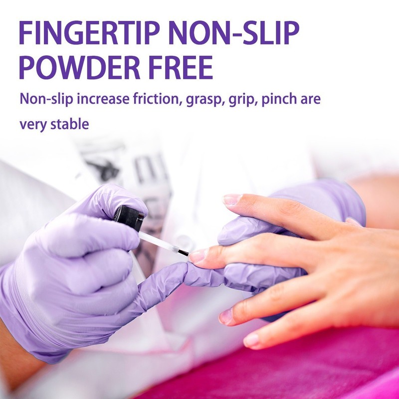 100 Count Disposable Nitrile Exam Gloves 4 Mil Latex-Free Food Safe gallery