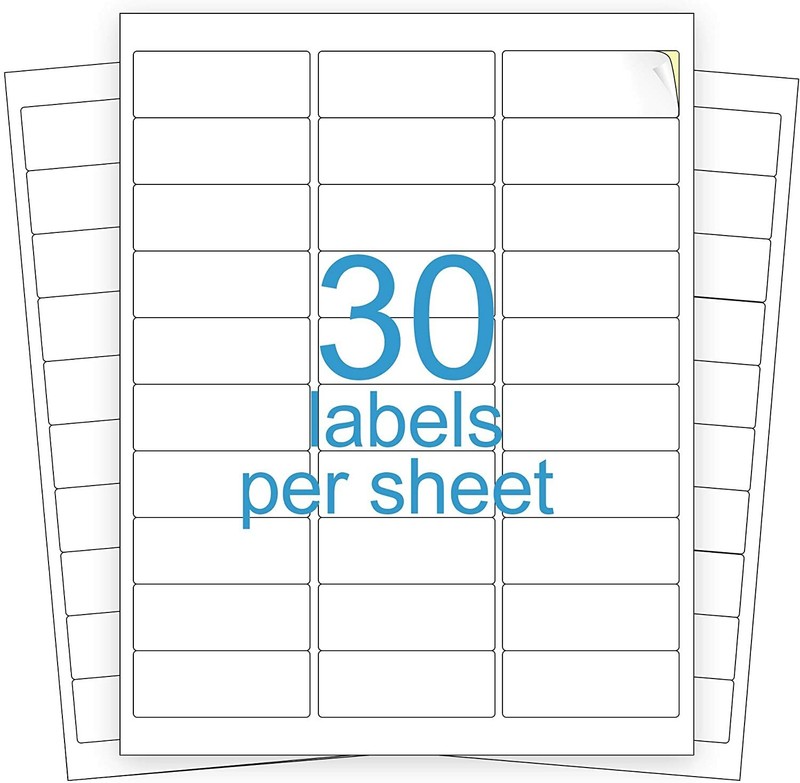 3000 Count Premium Shipping Mailing Labels 1″x2-5/8″ Adhesive 30 Per Sheet 30-UP