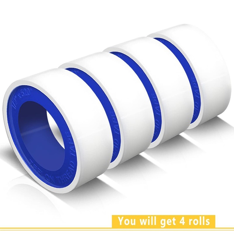 4 Rolls 1/2 Inch(W) X 520 Inches(L) Teflon Plumbers Tape,Pipe Sealing & Plumbing gallery