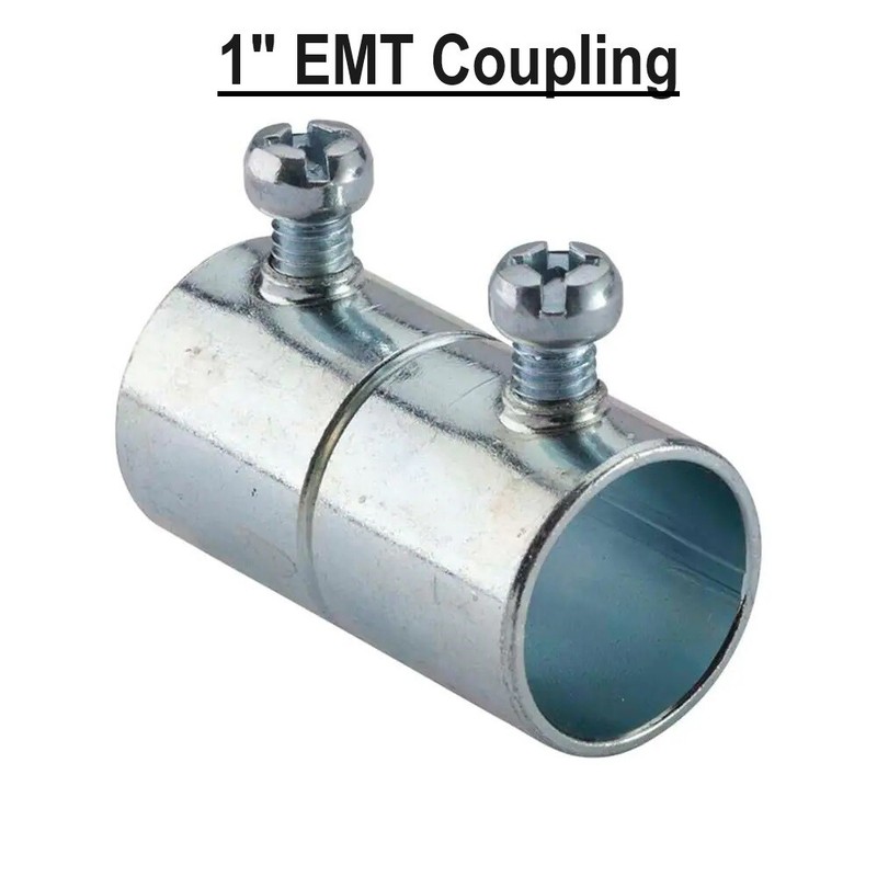 1″ EMT Conduit UL Set Screw Coupling Coupler Zinc Steel Z-100S