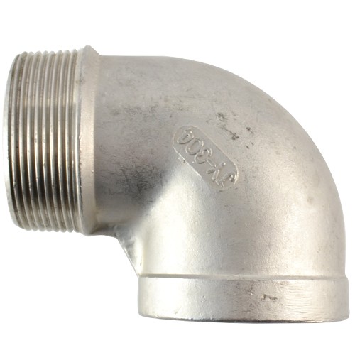 2" inch NPT Female x Male 90 degree Elbow Threaded Pipe Fitting SS 304 Adapter gallery