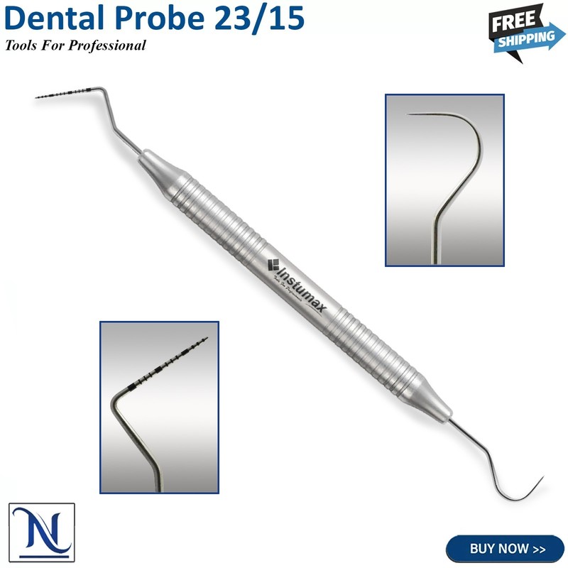 Dental Perio Explorer 23 Probe UNC 15 Color Marking Diagnostic Double Ended Tool