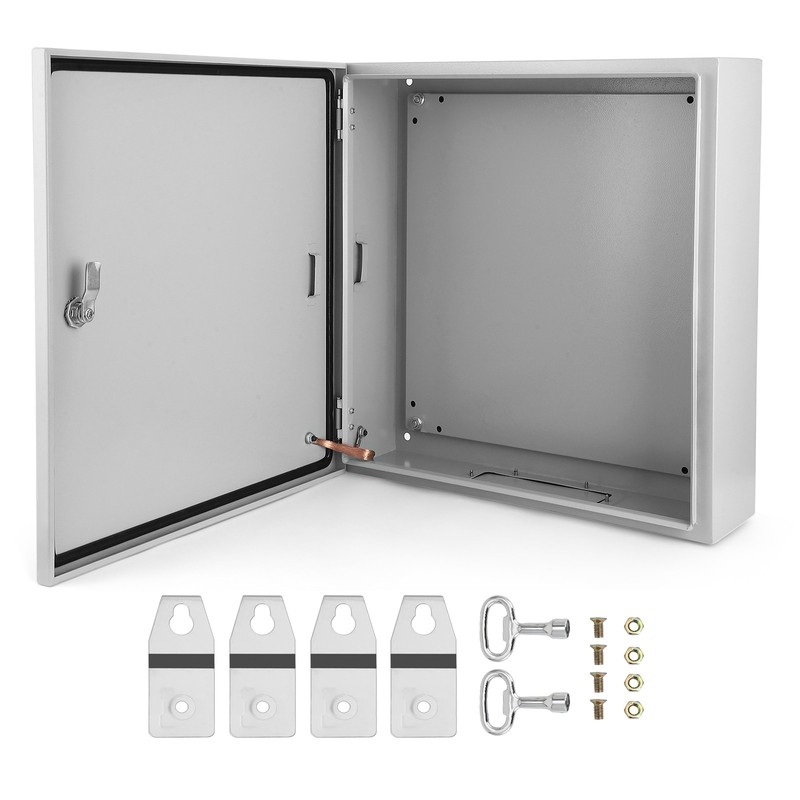IP66 Steel Electrical Enclosure Box with Lock & Waterproof Seal , 16″Lx16″Hx6″W