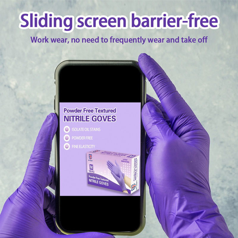 100pc Disposable Nitrile Exam 4-mil Latex Free Cleaning Food-Safe Gloves gallery