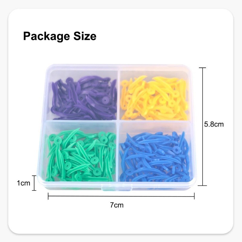 Dental Tooth Gap Wedges Disposable Plastic Wave Shape Wedges 4 Sizes L/M/S/XS gallery