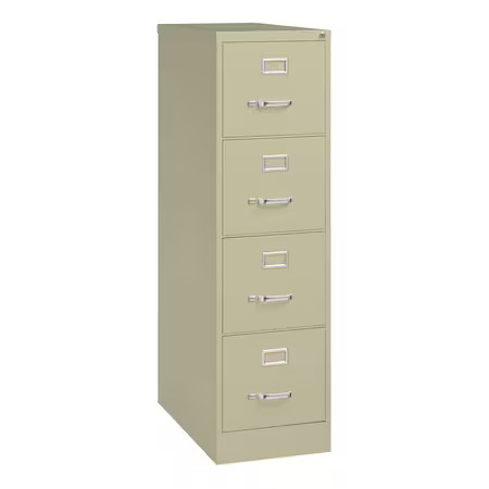 Hirsh 16698 15″ W 4 Drawer Vertical File Cabinet, Putty, Letter