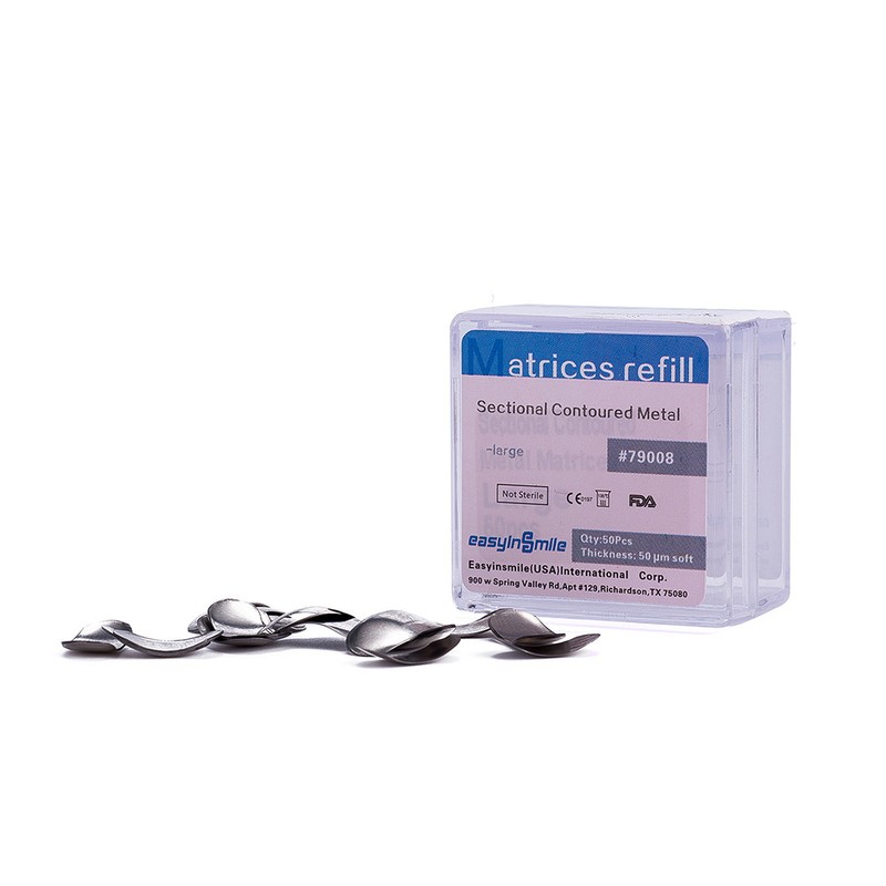 50Pcs Dental Matrices Bands Sectional Contoured Metal Matrix bands soft S/M/L US gallery