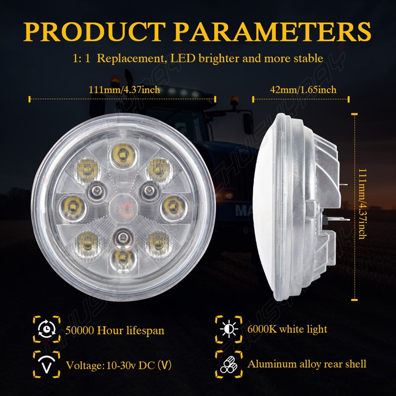 4PCS 4.5" LED Fender Work Light For John Deere 4040, 4240, 4440, 4640, 4840 USA gallery