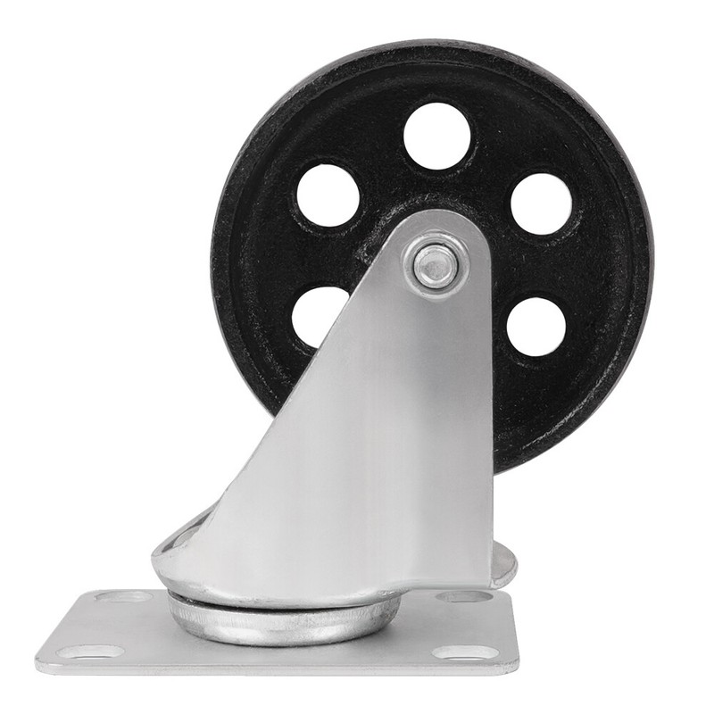 2/4/8pcs Swivel Casters 3"&3.5" Heavy Duty Steel Cast Iron Plate Casters Wheels gallery