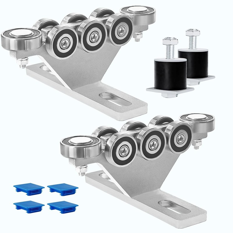 6+2 Wheel Unistrut Hoist Trolley Kit Anti Fall for 1-5/8 Inch Channel