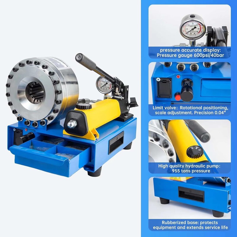 Hydraulic Hose Crimper Pipe Clamping Machine With 8 Sets Dies 10mm-30mm 5600KN gallery