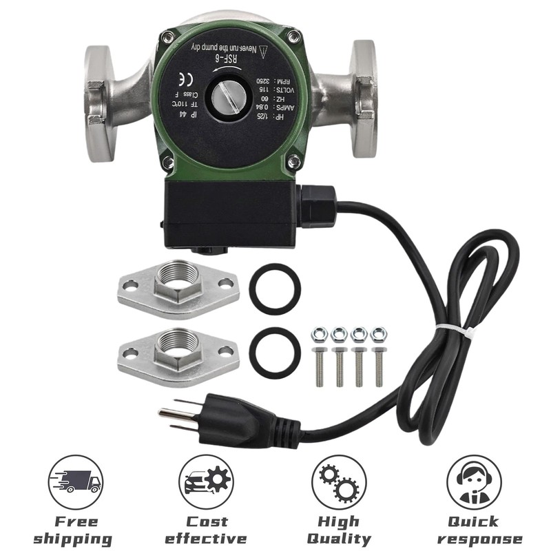 008-SF6 For Hardy Boiler Taco Stainless Steel Circulator Pump 115V 1/25hp US