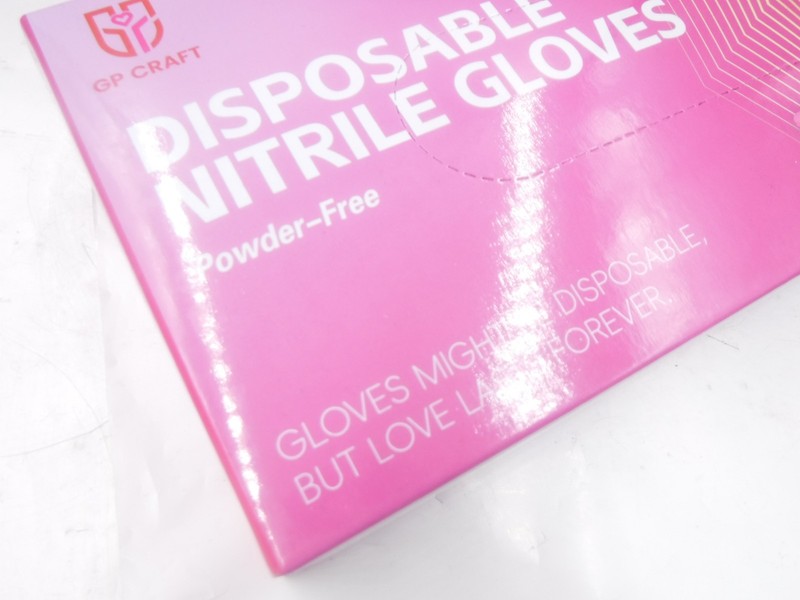 500 Pack GP Craft Size Small Pink Disposable Pink Nitrile Gloves gallery
