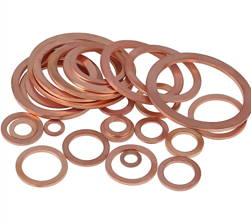 Copper Sealing Washers Gasket Rings Flat Seal Washer M3 M4 M5 M6 M8 M10- M60 gallery