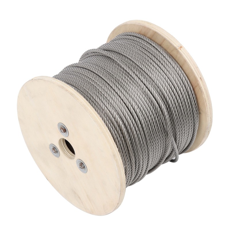 3/16" 7x19 Stainless Steel Cable - 500FT T304 Wire Rope 3700lb Fracture Strength gallery