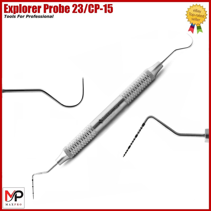 Dental Perio Explorer 23 Probe UNC 15 Double-Ended Color-Coded Diagnostic Tool