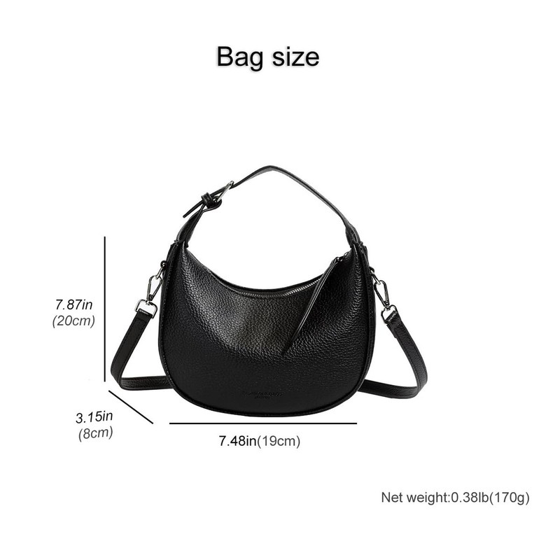 Crescent Shoulder Bag for Women PU Leather Crossbody Purse Stylish Hobo Handb... gallery