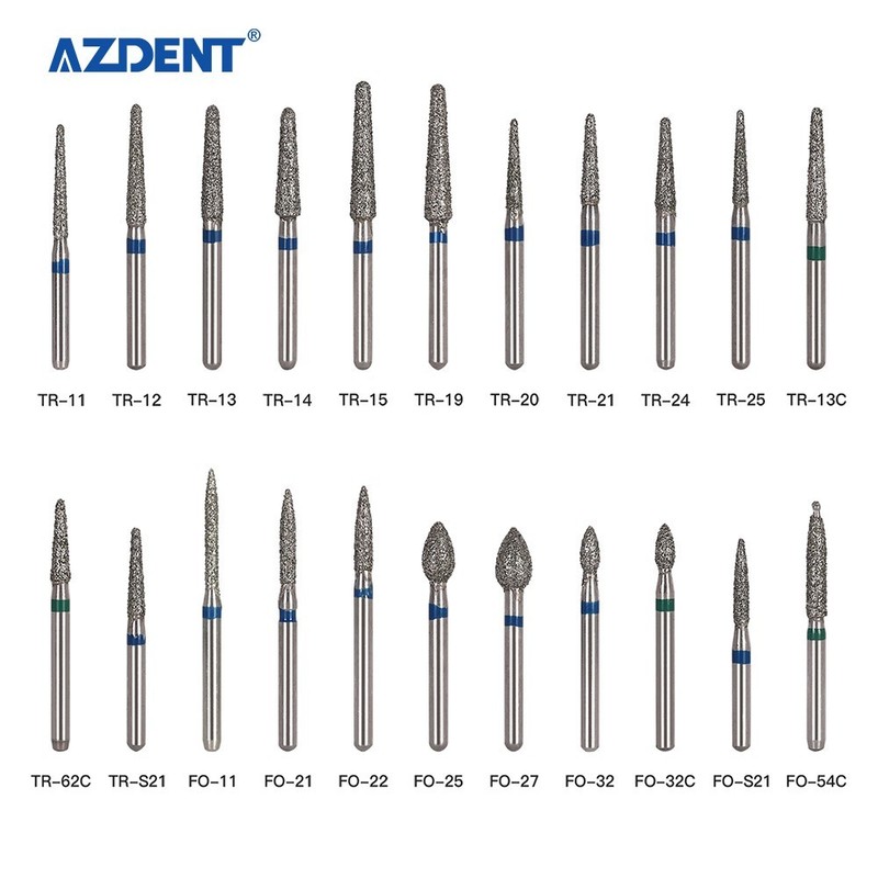 50pcs Dental Turbine Diamond Burs FG For High Speed Handpiece Friction Grip Burs gallery